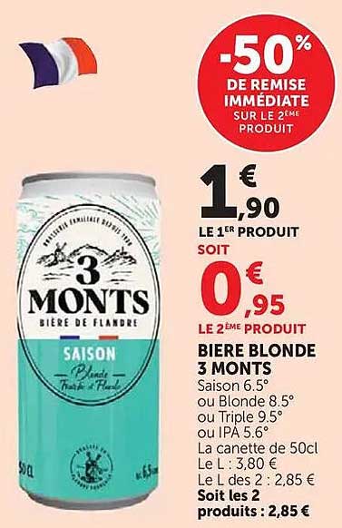 -50% DE REMISE IMMÉDIATE SUR LE 2ÈME PRODUIT