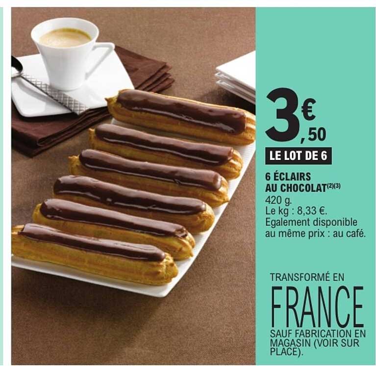 6 ÉCLAIRS AU CHOCOLAT