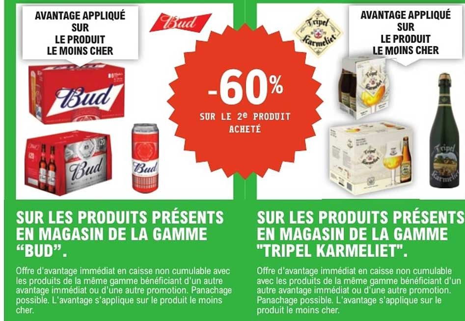 -60% SUR LE 2e PRODUIT ACHETÉ