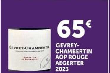 65€ GEVREY-CHAMBERTIN AOP ROUGE AEGERTER 2023