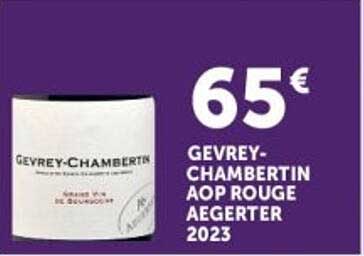 65€ GEVREY-CHAMBERTIN AOP ROUGE AEGERTIER 2023