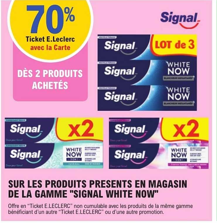 70% Ticket E.Leclerc avec la Carte dès 2 produits achetés