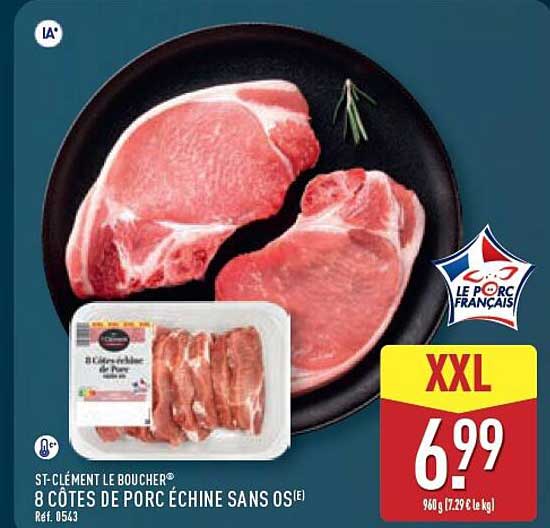 8 CÔTES DE PORC ÉCHINE SANS OS(E)