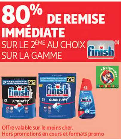 80% DE REMISE IMMÉDIATE SUR LE 2ÈME AU CHOIX SUR LA GAMME finish