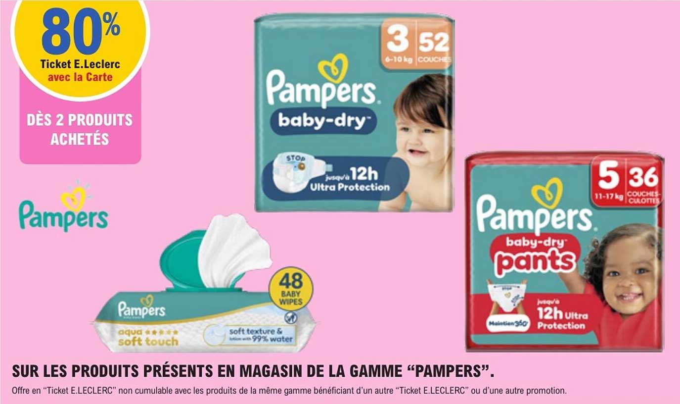 80% Ticket E.Leclerc avec la Carte DÈS 2 PRODUITS ACHETÉS