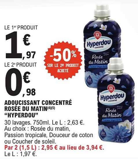 ADOUCISSANT CONCENTRÉ ROSÉE DU MATIN “HYPERDOU”