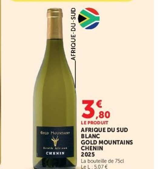 AFRIQUE DU SUD BLANC GOLD MOUNTAINS CHENIN 2025