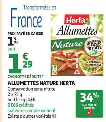 ALLUMETTES NATURE HERTA