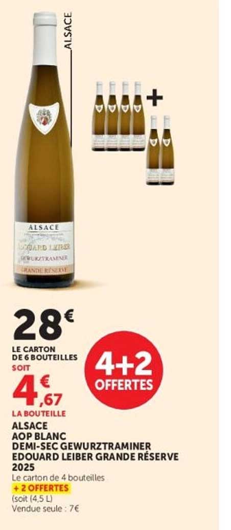 ALSACE AOP BLANC DEMI-SEC GEWURZTRAMINER EDOUARD LEIBER GRANDE RÉSERVE 2025