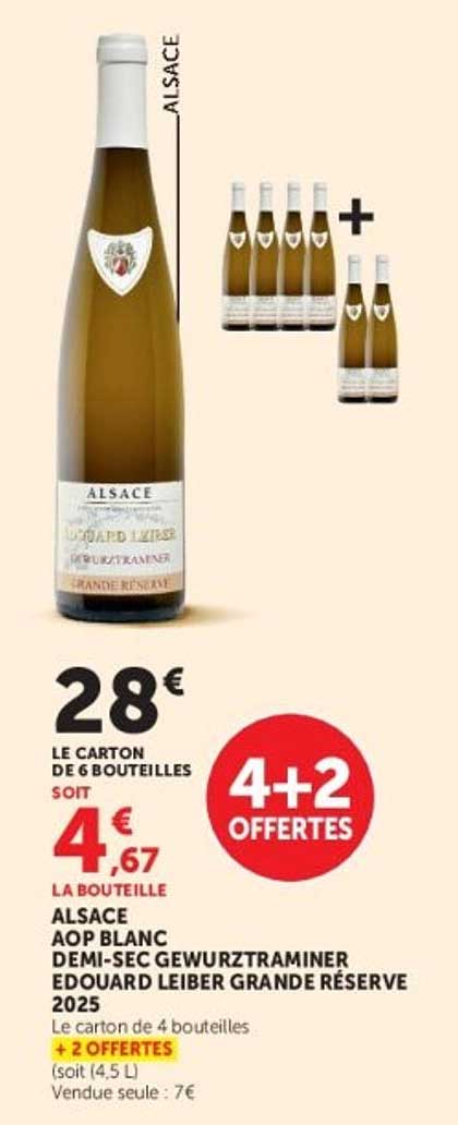 ALSACE AOP BLANC DEMI-SEC GEWURZTRAMINER EDOUARD LEIBER GRANDE RÉSERVE 2025