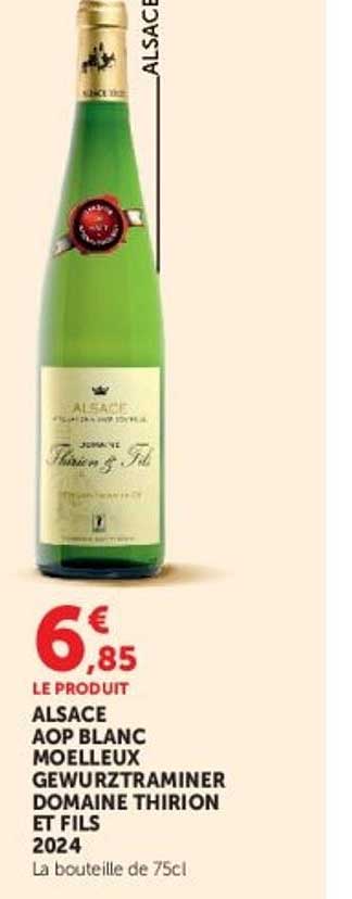ALSACE AOP BLANC MOELLEUX GEWURZTRAMINER DOMAINE THIRION ET FILS 2024