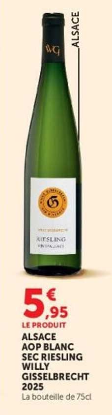 ALSACE AOP BLANC SEC RIESLING WILLY GISSELBRECHT 2025