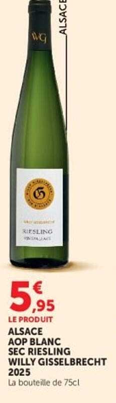 ALSACE AOP BLANC SEC RIESLING WILLY GISSELBRECHT 2025