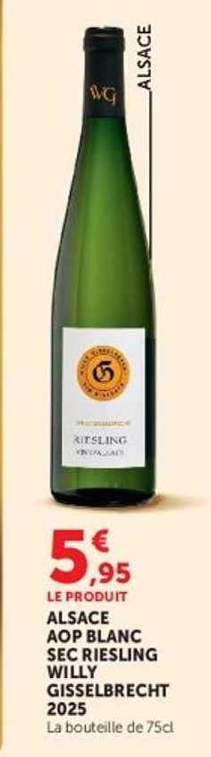 ALSACE AOP BLANC SEC RIESLING WILLY GISSELBRECHT 2025