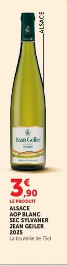 ALSACE AOP BLANC SEC SYLVANER JEAN GEILER 2025