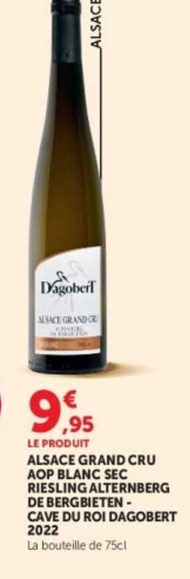 ALSACE GRAND CRU AOP BLANC SEC RIESLING ALTERNBERG DE BERGBIETEN - CAVE DU ROI DAGOBERT 2022