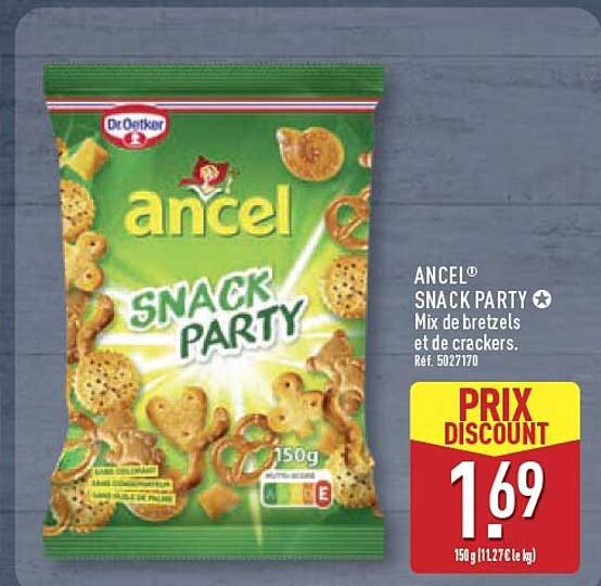 ANCEL® SNACK PARTY Mix de bretzels et de crackers.