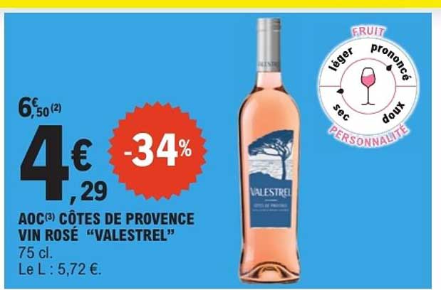 AOC CÔTES DE PROVENCE VIN ROSÉ “VALESTREL” 75 cl