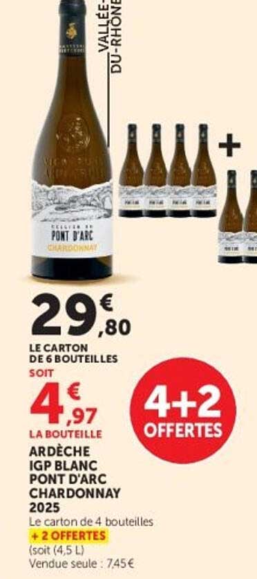 ARDÈCHE IGP BLANC PONT D'ARC CHARDONNAY 2025