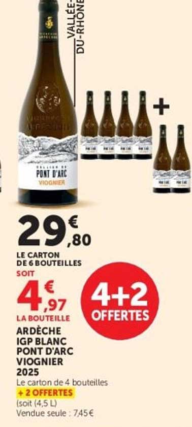 ARDÈCHE IGP BLANC PONT D'ARC VIOGNIER 2025