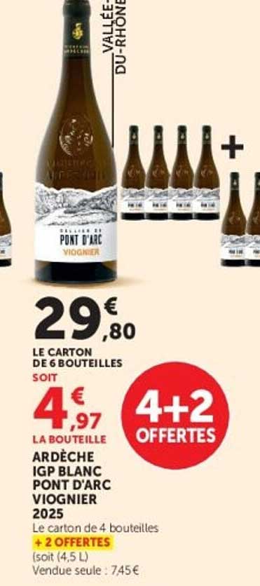 ARDÈCHE IGP BLANC PONT D'ARC VIOGNIER 2025