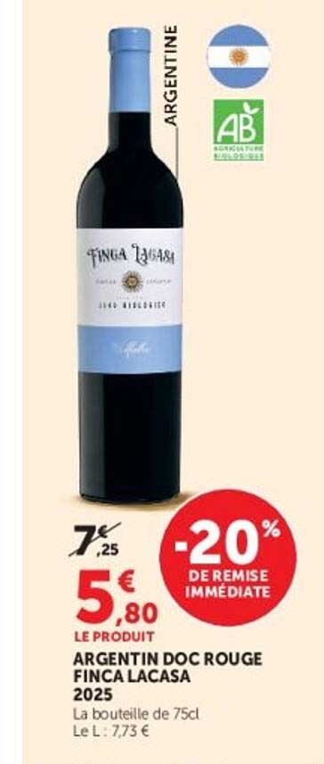 ARGENTIN DOC ROUGE FINCA LACASA 2025