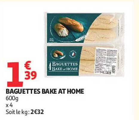 BAGUETTES BAKE AT HOME