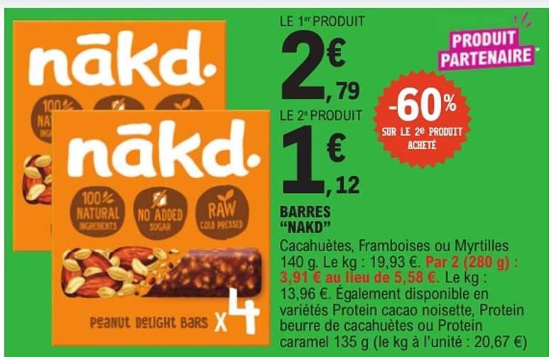 Barres “NAKD”
