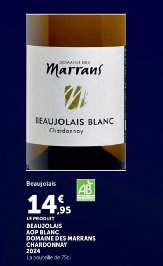 Beaujolais AOP Blanc Domaine des Marrans Chardonnay 2024