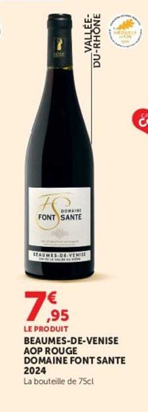 BEAUMES-DE-VENISE AOP ROUGE DOMAINE FONT SANTE 2024