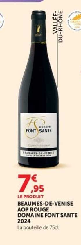 BEAUMES-DE-VENISE AOP ROUGE DOMAINE FONT SANTE 2024