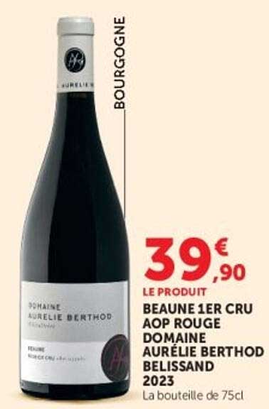 BEAUNE 1ER CRU AOP ROUGE DOMAINE AURÉLIE BERTHOD BELISSAND 2023