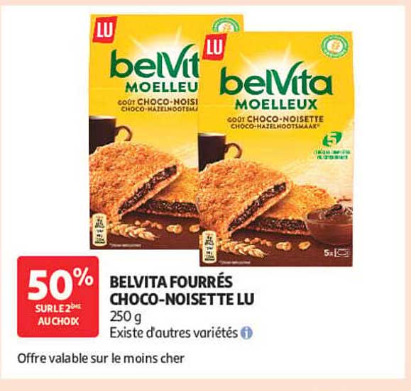 BELVITA FOURRÉS CHOCO-NOISETTE LU