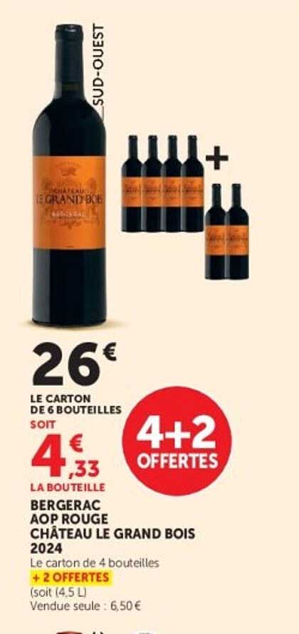 BERGERAC AOP ROUGE CHÂTEAU LE GRAND BOIS 2024