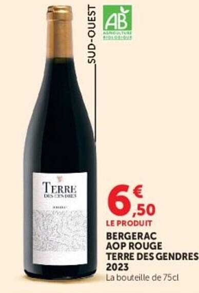 BERGERAC AOP ROUGE TERRE DES GENDRES 2023