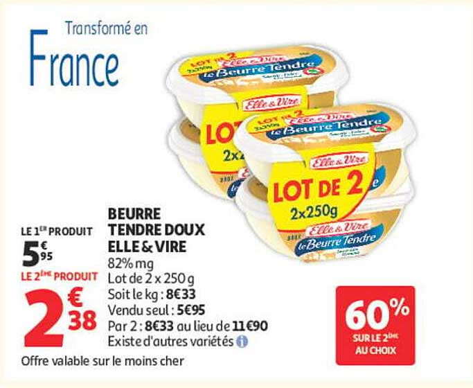 BEURRE TENDRE DOUX ELLE & VIRE