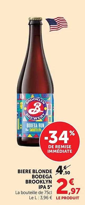 BIERE BLONDE BODEGA BROOKLYN IPA 5°