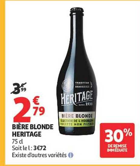 BIÈRE BLONDE HERITAGE
