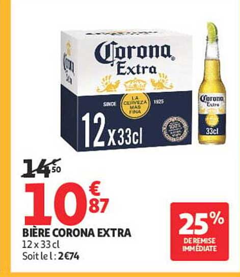 BIÈRE CORONA EXTRA 12 x 33 cl