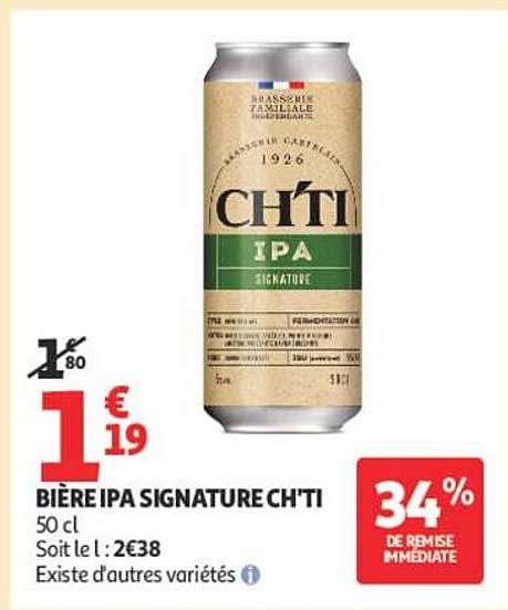 BIÈRE IPA SIGNATURE CH'TI 50 cl