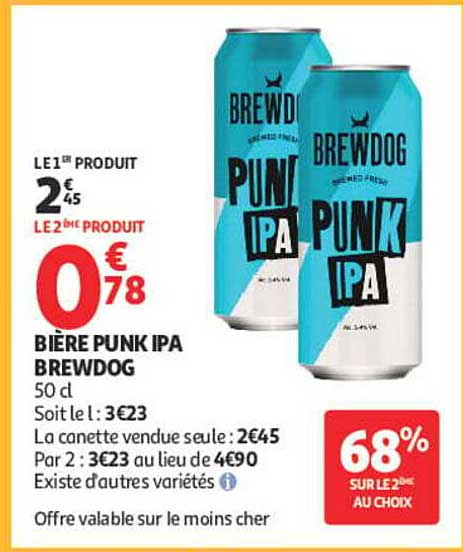 BIÈRE PUNK IPA BREWDOG 50 cl