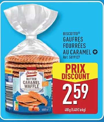 BISCOTTO® GAUFRES FOURRÉES AU CARAMEL