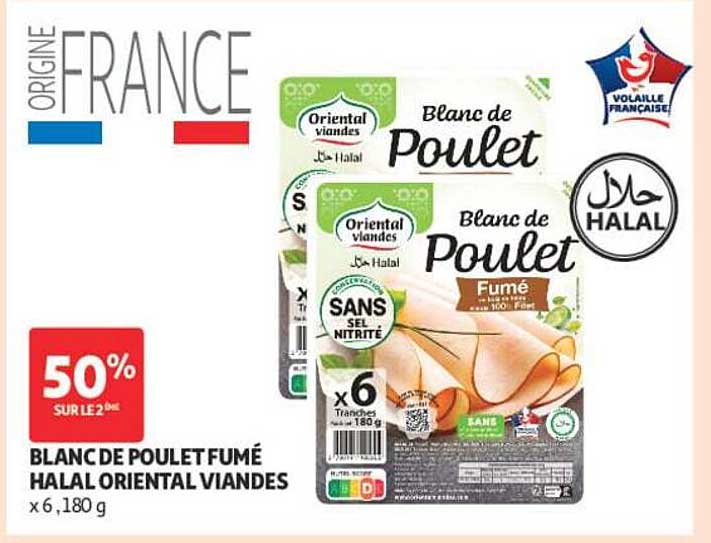 BLANC DE POULET FUMÉ HALAL ORIENTAL VIANDES