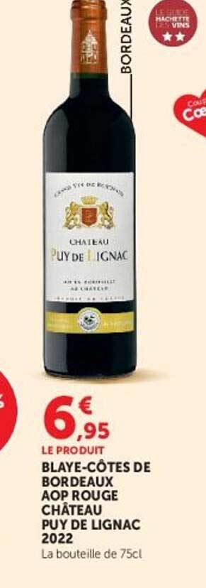 BLAYE-CÔTES DE BORDEAUX AOP ROUGE CHÂTEAU PUY DE LIGNAC 2022