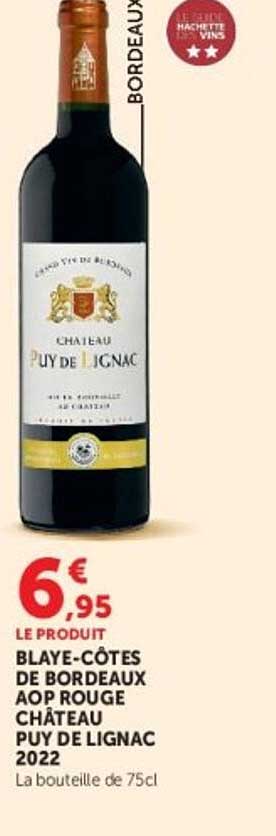 BLAYE-CÔTES DE BORDEAUX AOP ROUGE CHÂTEAU PUY DE LIGNAC 2022