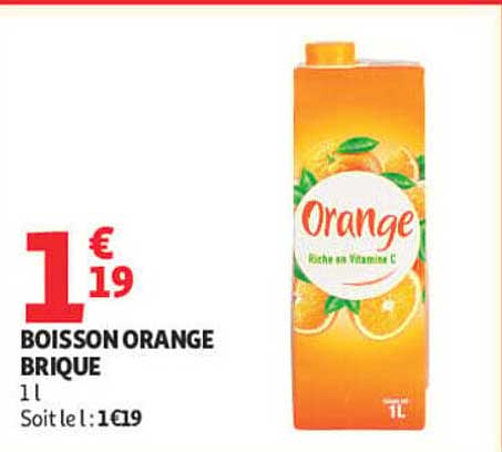 BOISSON ORANGE BRIQUE