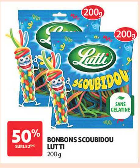 BONBONS SCOUBIDOU LUTTI 200 g
