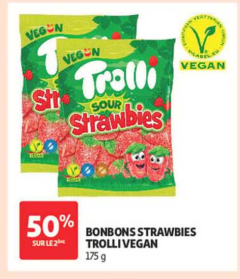 BONBONS STRAWBIES TROLLI VEGAN 175 g