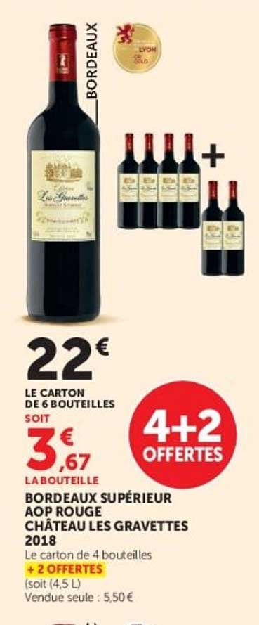 BORDEAUX SUPÉRIEUR AOP ROUGE CHÂTEAU LES GRAVETTES 2018