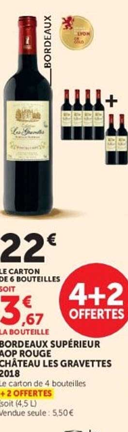 BORDEAUX SUPÉRIEUR AOP ROUGE CHÂTEAU LES GRAVETTES 2018